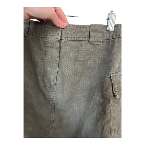 Y2K Army Green Low Rise Mini Skirt  Cotton 9 - Picture 3 of 4